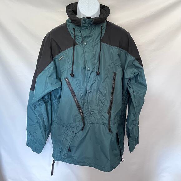 Columbia Anorak Pullover Men's Coat Size M Green Pullover 3/4 Zip Vintage 90s - Picture 14 of 14